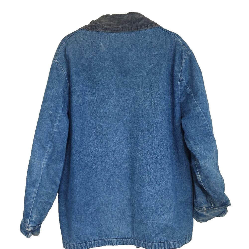 VTG Wrangler Big Ben Mens Barn Chore Coat Corduroy Collar Lined Distressed U.S.A - Picture 3 of 16